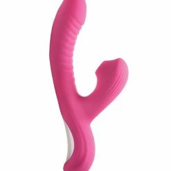 Curve Toys Vibrators Curve Novelties Power Bunnies Come Hither Suction Vibrator - Pink