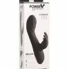 Curve Toys Curve Novelties Power Bunnies Cuddles 10x Silicone Rabbit Vibrator - Black
