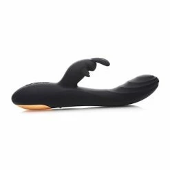 Curve Toys Curve Novelties Power Bunnies Cuddles 10x Silicone Rabbit Vibrator - Black