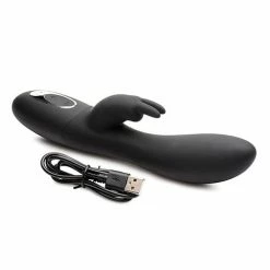 Curve Toys Curve Novelties Power Bunnies Dizzy Rotating Vibrator W-rotating Beads - Black