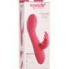 Curve Toys Curve Novelties Power Bunnies Huggers 10x Silicone Rabbit Vibrator - Pink
