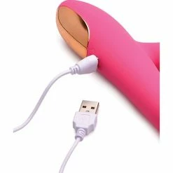 Curve Toys Curve Novelties Power Bunnies Huggers 10x Silicone Rabbit Vibrator - Pink