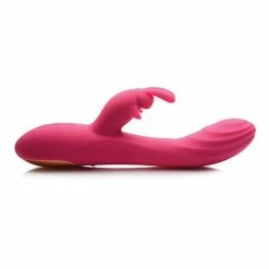 Curve Toys Curve Novelties Power Bunnies Huggers 10x Silicone Rabbit Vibrator - Pink