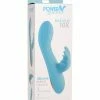 Curve Toys Curve Novelties Power Bunnies Snuggles 10x Silicone Rabbit Vibrator - Blue Vibrators