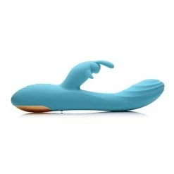 Curve Toys Curve Novelties Power Bunnies Snuggles 10x Silicone Rabbit Vibrator - Blue Vibrators
