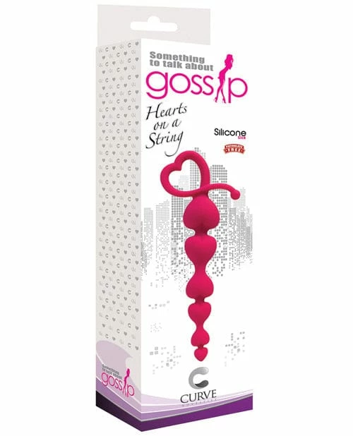 Curve Toys Curve Novelties Gossip Hearts On A String - Magenta Anal Toys