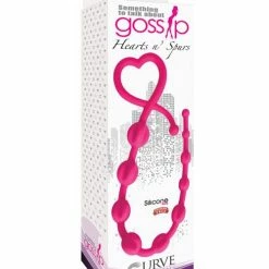Curve Toys Curve Novelties Gossip Hearts & Spurs Anal Beads - Magenta Anal Toys