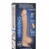Curve Toys Curve Novelties Fleshstixxx 8" Vibrating Silicone Dildo With Balls Dildos
