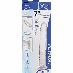 Curve Toys Curve Novelties Jock C-thru 7" Slim Dildo - Clear Dildos