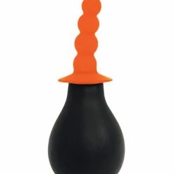 Curve Toys Curve Novelties Rooster Tail Cleaner Rippled - Orange Enemas & Douches