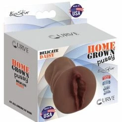 Curve Toys Curve Novelties Home Grown Pussy Delicate Daisy - Chocolate Penis Toys