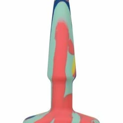 Doc Johnson Anal Toys A Play 4" Goovy Silicone Anal Plug - Multicolor-yellow