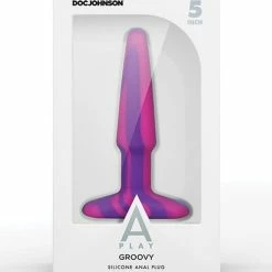 Doc Johnson A Play 5" Goovy Silicone Anal Plug - Multicolor-pink Anal Toys