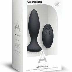 Doc Johnson Anal Toys A Play Rechargeable Silicone Beginner Anal Plug With Remote