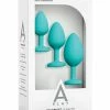 Doc Johnson Anal Toys A Play Trainer Set - Teal Set Of 3