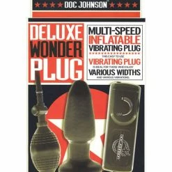 Doc Johnson Deluxe Wonder Plug Inflatable Vibrating Butt Plug - Multi Speed Anal Toys