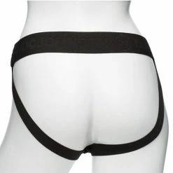 Doc Johnson Dildos Body Extensions Be Naughty Vibrating 4 Piece Strap On Set - Black