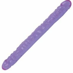 Doc Johnson Dildos Crystal Jellies 18" Double Dong - Purple