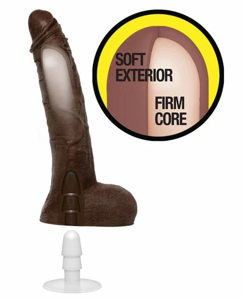 Doc Johnson Jason Luv 10" Ultraskyn Cock With Removable Vac-U-Lock Suction Cup - Chocolate