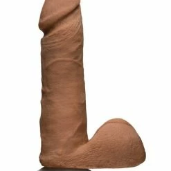 Doc Johnson Noches Latinas Ultraskyn Pene Real Con Testiculos 6 Pulgadas - Caramel