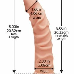 Doc Johnson The D 7.5" Ragin D With Balls Dildos