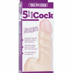 Doc Johnson Vac-U-Lock 5.5" Raging Hard On Realistic Cock - Flesh