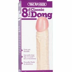 Doc Johnson Dildos Vac-U-Lock 8" Classic Dong - White