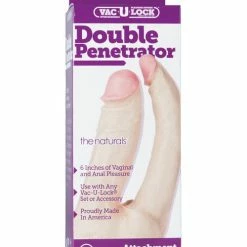 Doc Johnson Dildos Vac-U-Lock Double Penetrator - White