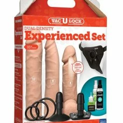 Doc Johnson Dildos Vac-U-Lock Dual Density Experienced Set - Vanilla