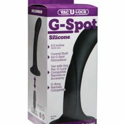 Doc Johnson Dildos Vac-U-Lock G Spot Silicone Dong - Black