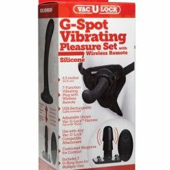 Doc Johnson Vac-U-Lock G Spot Vibrating Pleasure Set - Black