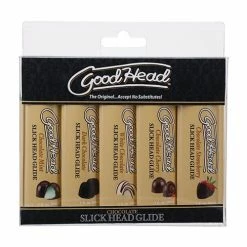 Doc Johnson Lubes Goodhead Chocolate Slick Head Glide - Asst. Flavors Pack Of 5