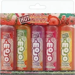 Doc Johnson Hot Motion Lotion - 1 Oz. Bottle Asst. Flavors Pack Of 5 Massage Oils & Candles