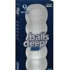 Doc Johnson Penis Toys Balls Deep The Bad Ass 9" Stroker - Frost