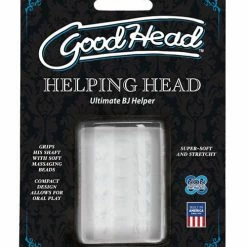 Doc Johnson Penis Toys Good Head Helping Head Ultimate BJ Helper 2" Masturbator - Clear