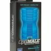 Doc Johnson OptiMALE Truskyn Silicone Stroker Ribbed - Blue