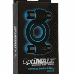 Doc Johnson Penis Toys OptiMALE Vibrating Double C Ring - Black