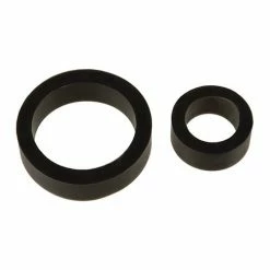 Doc Johnson TitanMen Platinum Silicone Cock Ring - Black Pack Of 2 Penis Toys