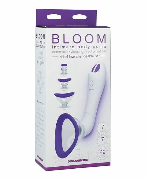 Doc Johnson Vibrators Bloom Intimate Body Automatic Vibrating Rechargeable Pump