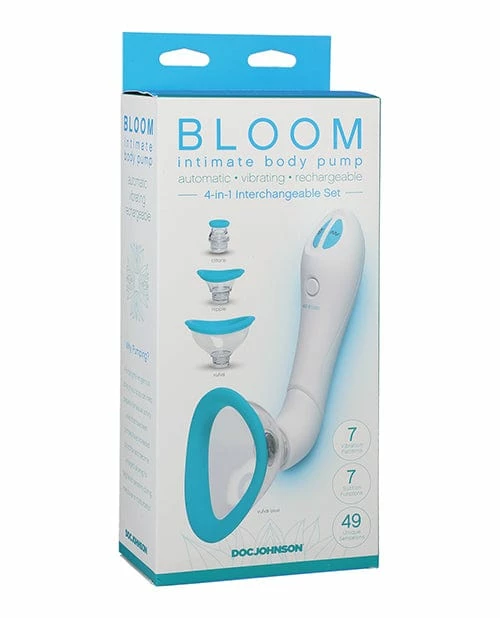 Doc Johnson Vibrators Bloom Intimate Body Automatic Vibrating Rechargeable Pump