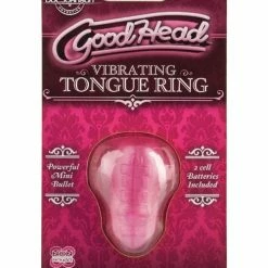 Doc Johnson Good Head Vibrating Tongue Ring - Pink Vibrators