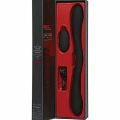 Doc Johnson Kink Dual Flex Silicone Vibrator With Wireless Remote - Black