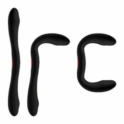 Doc Johnson Kink Dual Flex Silicone Vibrator With Wireless Remote - Black