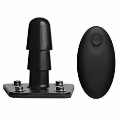 Doc Johnson Vac-U-Lock Vibrating Dual Density Ultraskyn Set With Wireless Remote