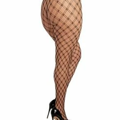 Dreamgirl International Lingerie Double Knitted Fence Net Pantyhose