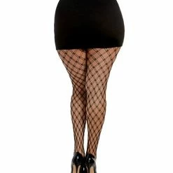 Dreamgirl International Lingerie Double Knitted Fence Net Pantyhose