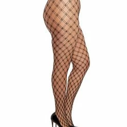 Dreamgirl International Lingerie Double Knitted Fence Net Pantyhose