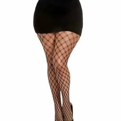 Dreamgirl International Lingerie Double Knitted Fence Net Pantyhose