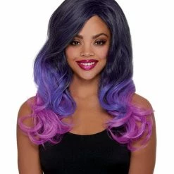 Dreamgirl International Faux Ombre Layered Adjustable Wig - Purple Lingerie