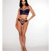 Dreamgirl International Lingerie Fishnet & Lace Bra & Panty G-string Nocturnal